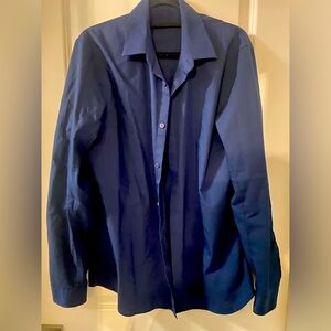 Navy lululemon long sleeve dress shirt